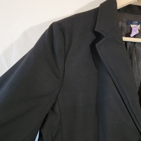 J. Crew Italian Wool Single Breasted Blazer Sz 12 Navy Blue Corporate Office - Picture 5 of 11